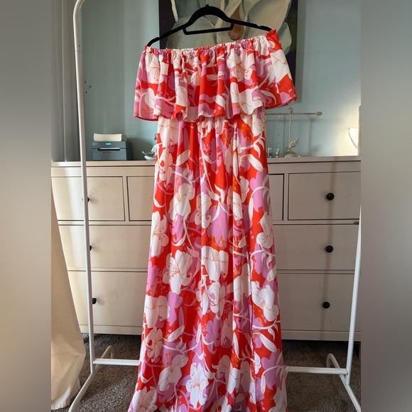 Entro Floral Tube Maxi Dress Large - Picture 1 of 4